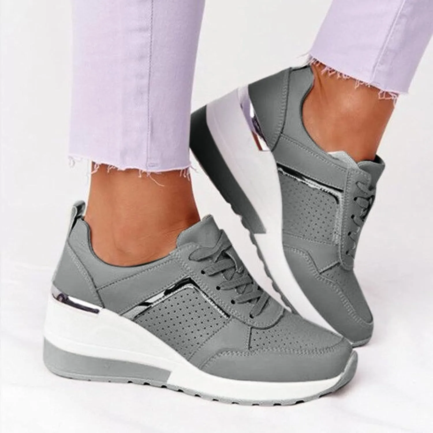 SBGMoSJ Running Shoes for Women Wide Foot Slip On Shoes for Women Indoor Womens Slip On Shoes Wide Width Size 9 Women's Wide Width Slip On Sneakers Zapatos Antideslizante para Mujer Lindos