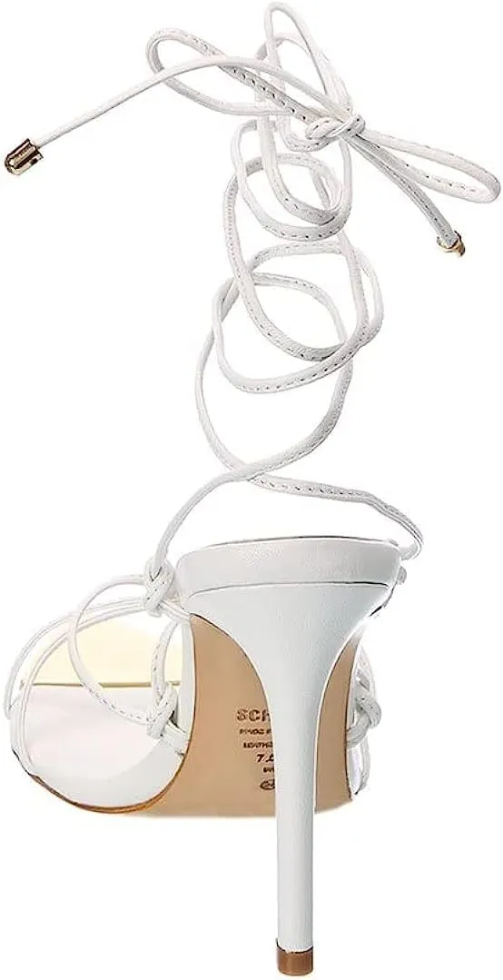 Schutz Hana Green Fresh Strappy Tie Up Open Toe Stiletto High Heel Sandals