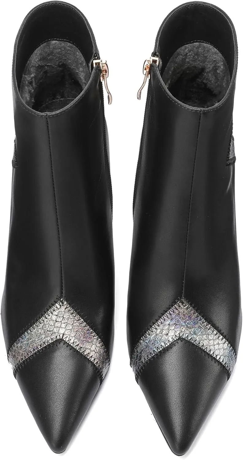 Sexy Dress Stiletto Booties for Women Pointed Toe Ankle Boots