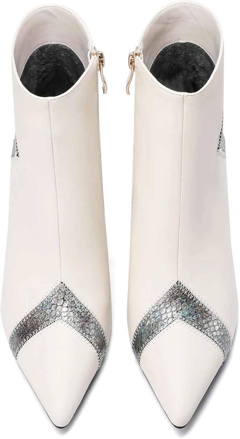 Sexy Dress Stiletto Booties for Women Pointed Toe Ankle Boots