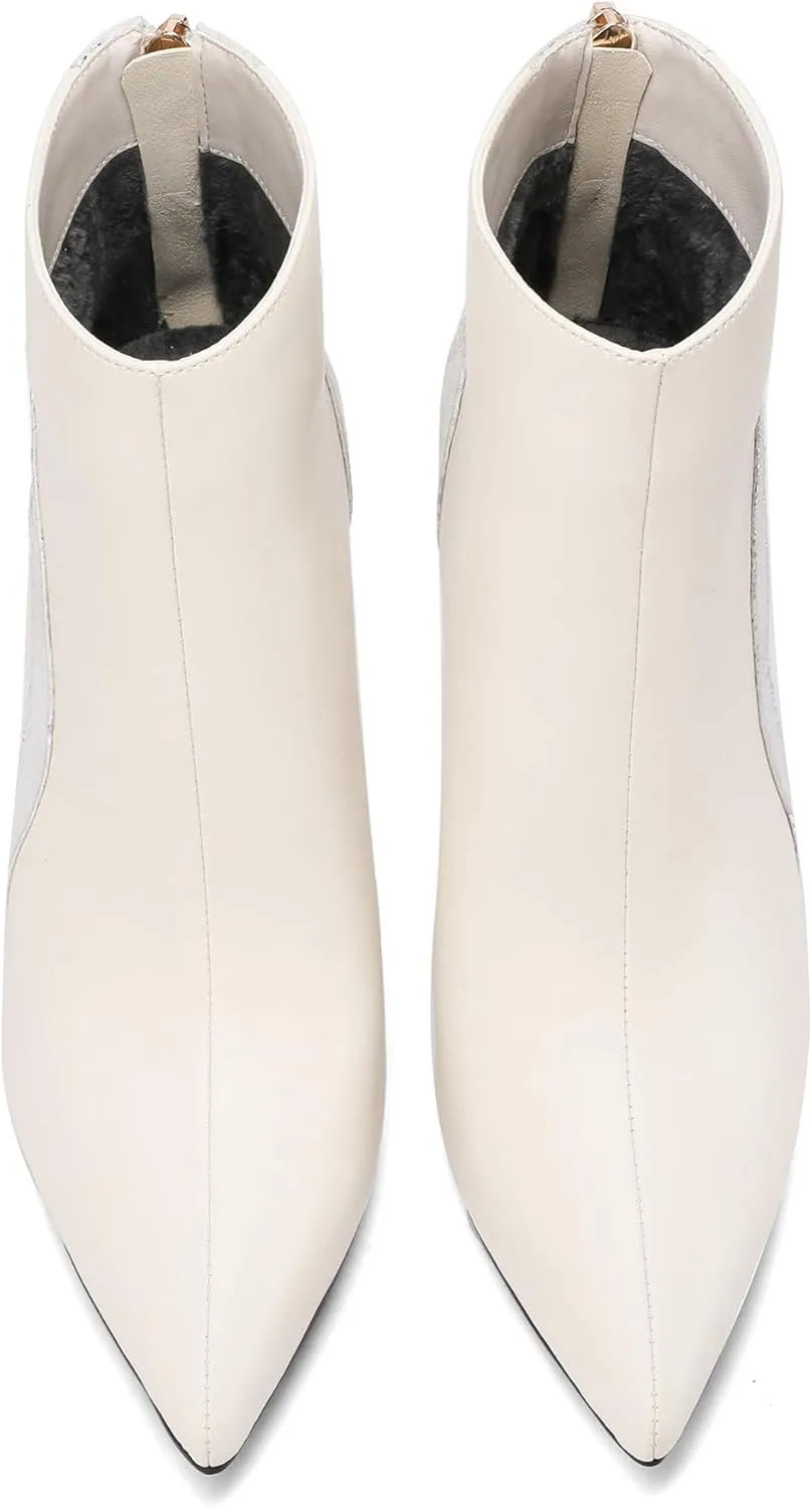 Sexy Dress Stiletto Booties for Women Pointed Toe Ankle Boots