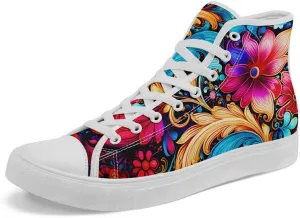 Skull High Tops Canvas Shoes for Men Women Classic Lace Up Gothic Fashion Sneaker Street Casual Canvas Sneakers
