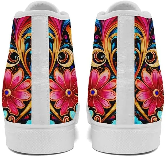 Skull High Tops Canvas Shoes for Men Women Classic Lace Up Gothic Fashion Sneaker Street Casual Canvas Sneakers