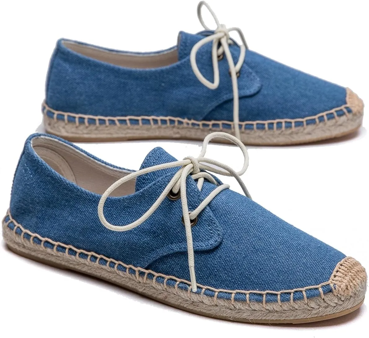 Slip On Sneakers Espadrilles for Women Canvas Flat Lace Up Summer Spring Fall Casual Loafers