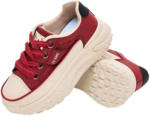 Sneakers for Women,Lace Up Thick Soled Non Slip Sports Shoes, Breathable, Stylish,Running,Shopping