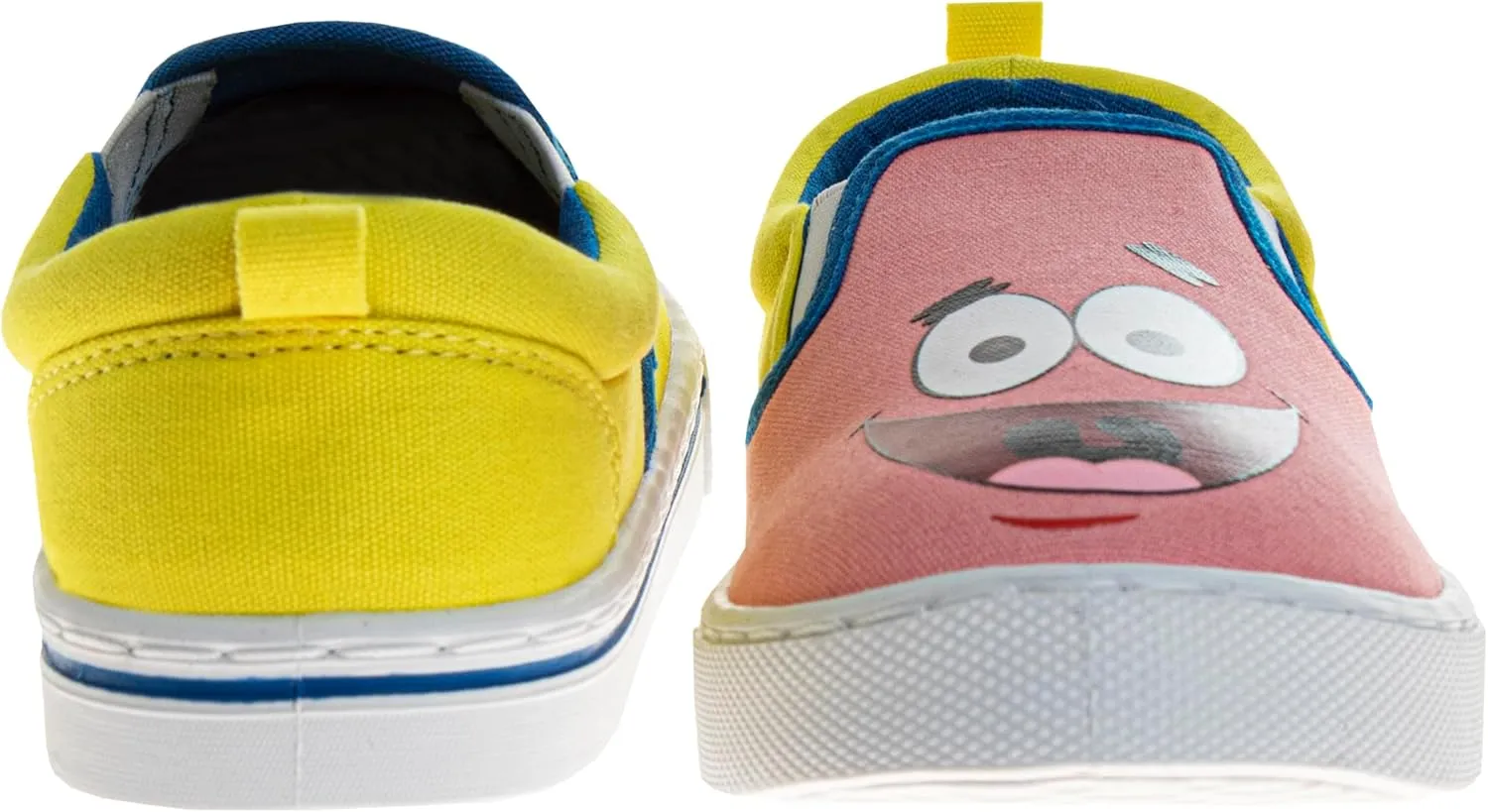 Sponge Bob Canva LowTops Shoe Sneakers - Spongebob Squarepants Low Top Sneaker Shoes for Kids Boys and Girls (Sizes 12-13 Little Kid / 1-4 Big Kid)