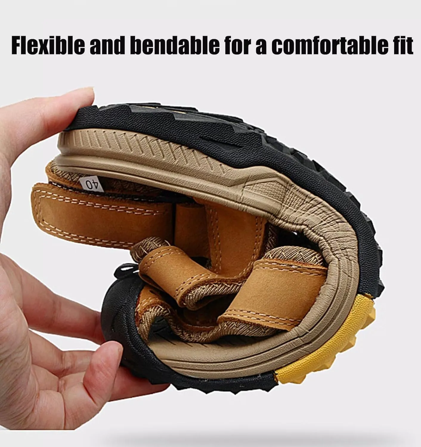 Sports Outdoor Sandals Summer Men's Beach Shoes Leather Sandals for Men Closed Toe Trekking Walking Hiking Sandals Shoes