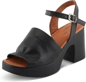 Spring Step NEWLONDON Women's Platform Block Heel Sandals with Buttery Leather Upper