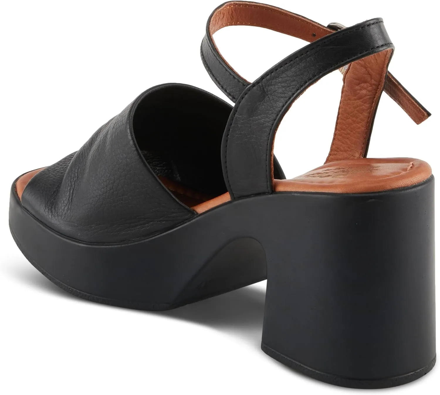 Spring Step NEWLONDON Women's Platform Block Heel Sandals with Buttery Leather Upper