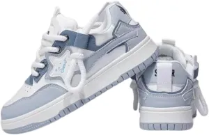 Star Dreamer Sneakers Kawaii Pastel Platform Shoes for Teen Girls and Young Women | Cute Korean Fashion Sneakers with Star Charm | Blue Aesthetic Streetwear