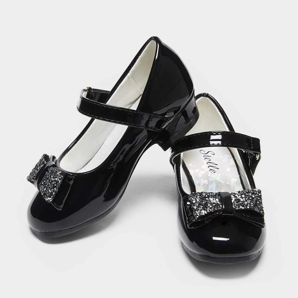 Stelle Girls Dress Shoes Toddler White Flower Girl Low Heels Mary Jane Flat for School Uniform Wedding(Little/Big Kid)
