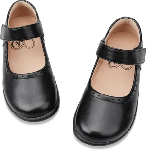 Stelle Girls School Uniform Shoes Mary Jane Flats Black Dress Shoes (Little/Big Kids)