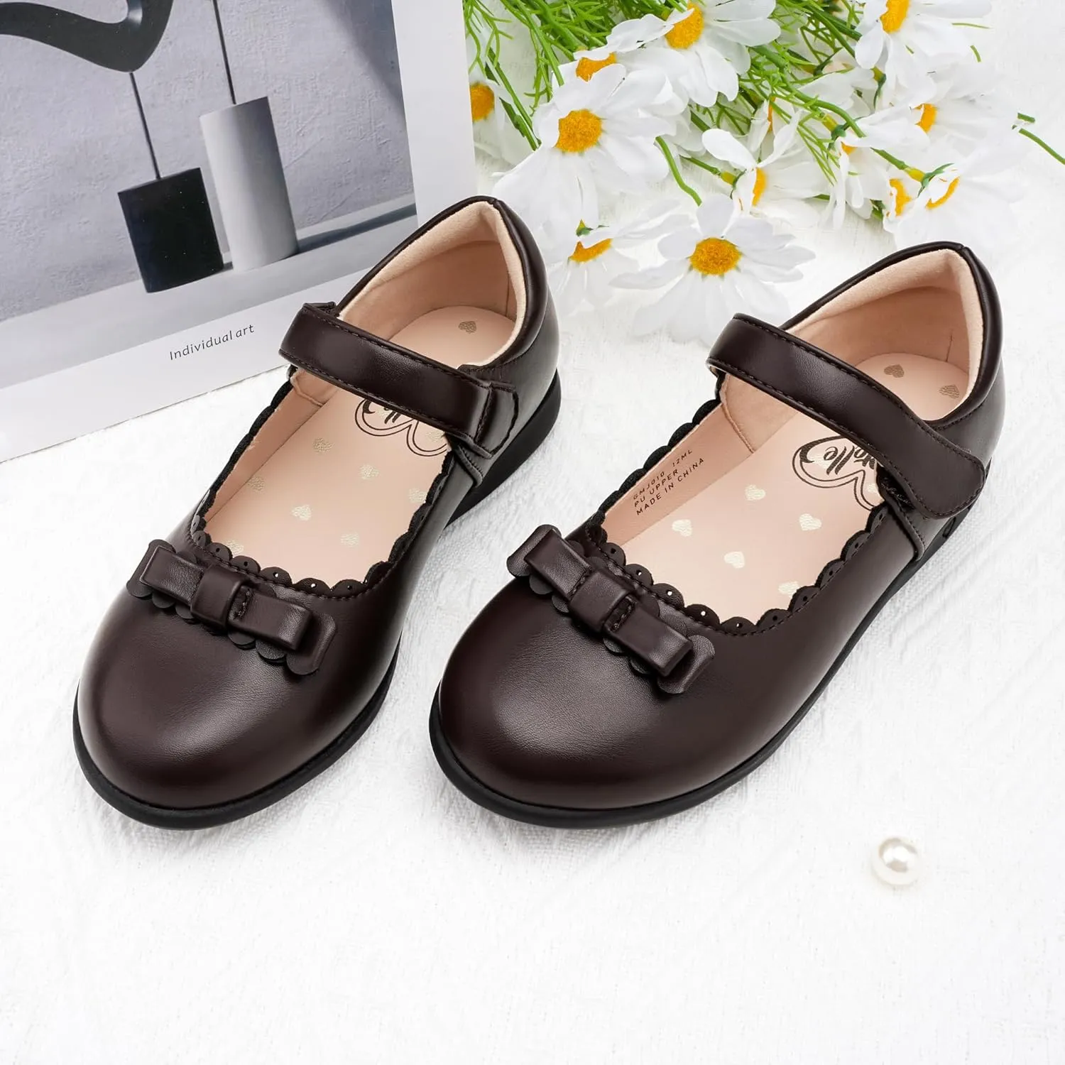 Stelle School Shoes for Girls Uniform Mary Jane Dress Shoes Flats Church Music Recitals(Little/Big Kids)