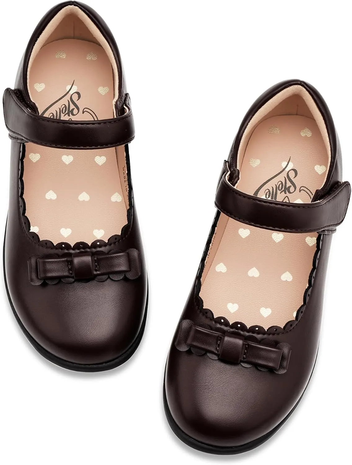 Stelle School Shoes for Girls Uniform Mary Jane Dress Shoes Flats Church Music Recitals(Little/Big Kids)