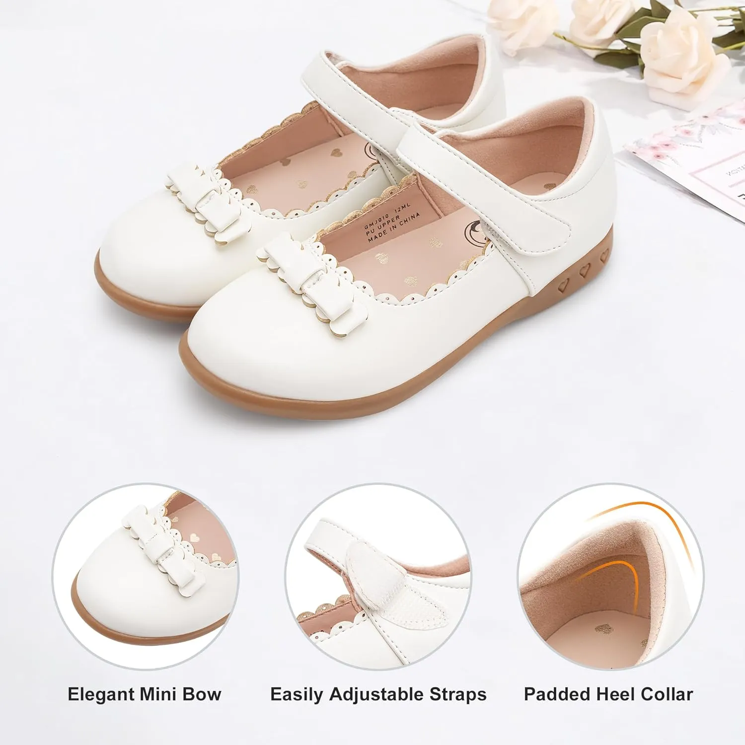 Stelle School Shoes for Girls Uniform Mary Jane Dress Shoes Flats Church Music Recitals(Little/Big Kids)