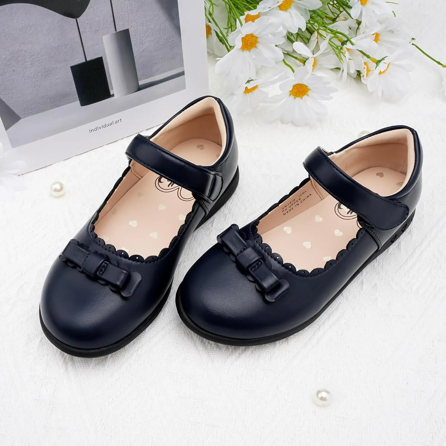 Stelle School Shoes for Girls Uniform Mary Jane Dress Shoes Flats Church Music Recitals(Little/Big Kids)