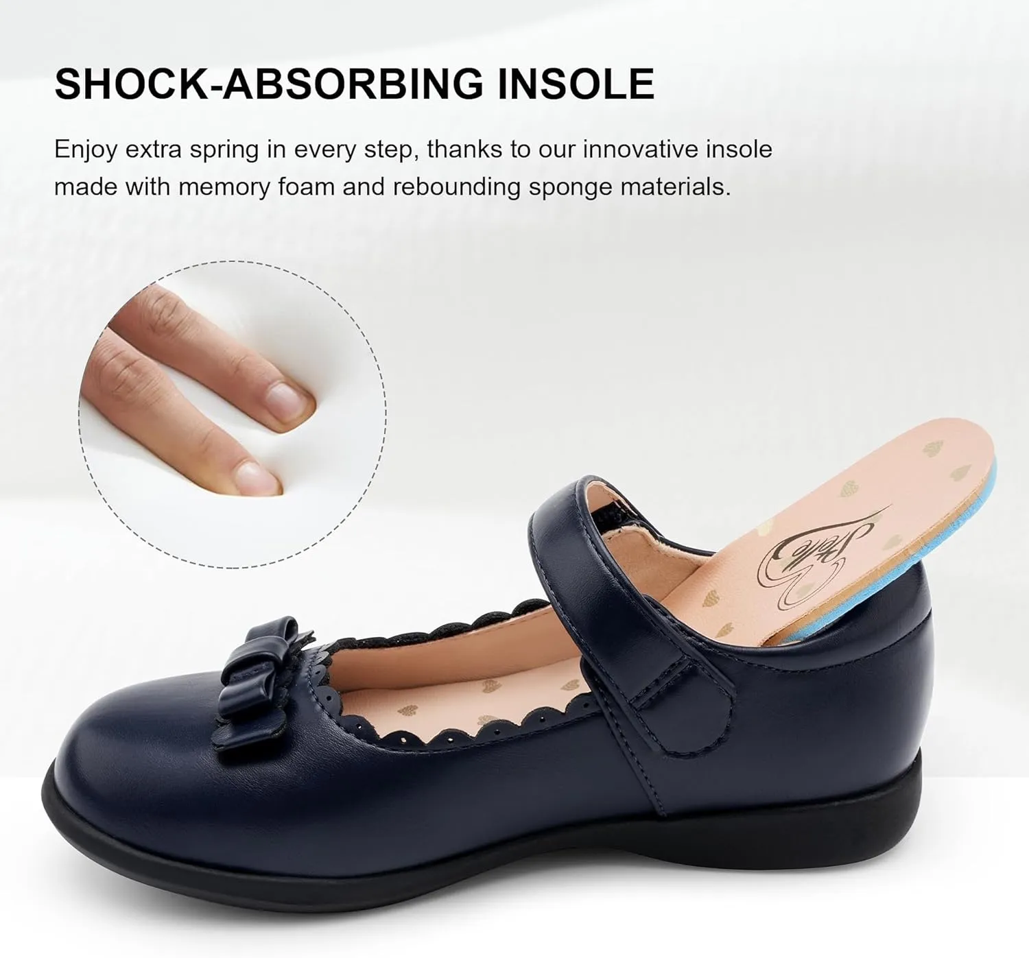 Stelle School Shoes for Girls Uniform Mary Jane Dress Shoes Flats Church Music Recitals(Little/Big Kids)