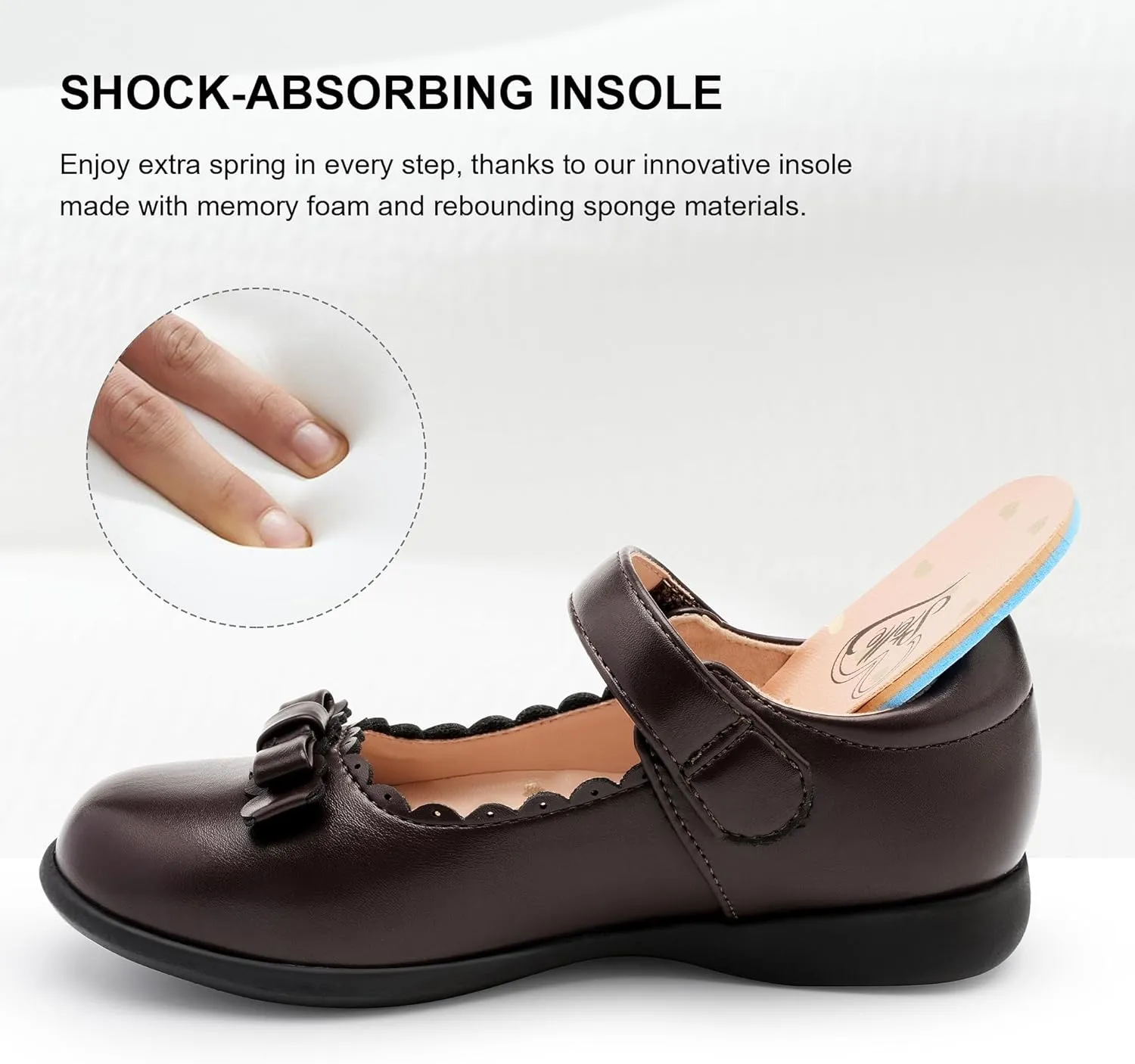 Stelle School Shoes for Girls Uniform Mary Jane Dress Shoes Flats Church Music Recitals(Little/Big Kids)