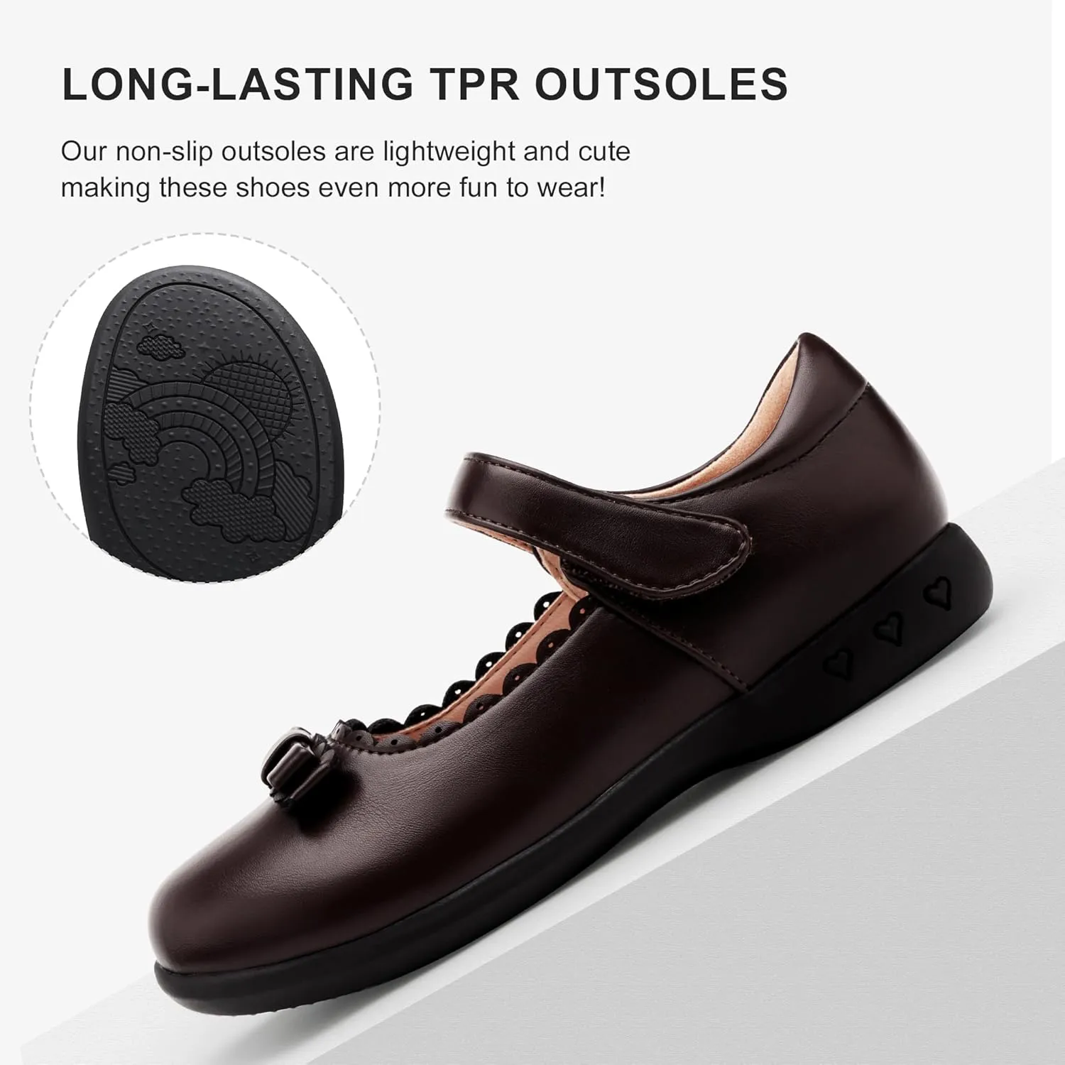 Stelle School Shoes for Girls Uniform Mary Jane Dress Shoes Flats Church Music Recitals(Little/Big Kids)
