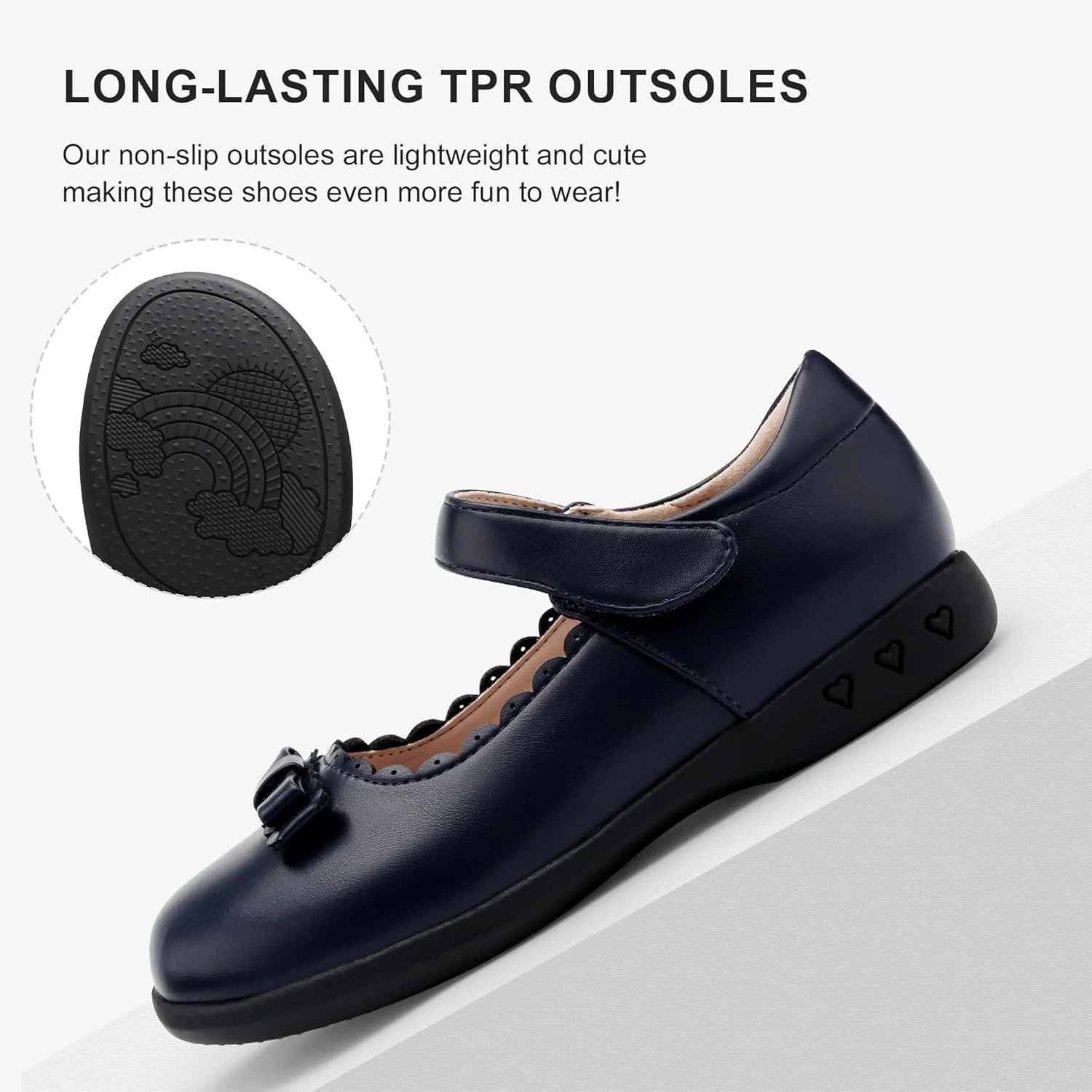 Stelle School Shoes for Girls Uniform Mary Jane Dress Shoes Flats Church Music Recitals(Little/Big Kids)