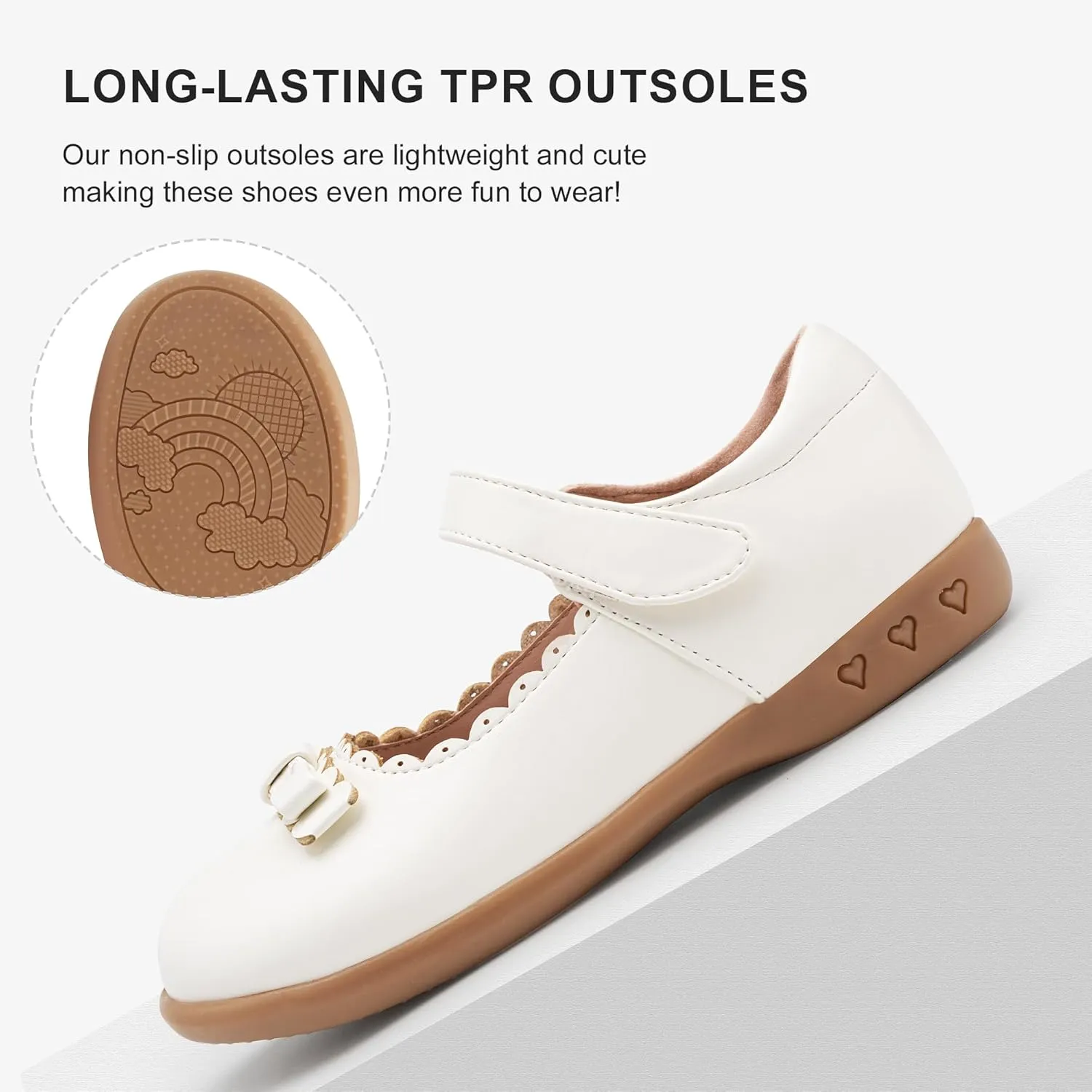 Stelle School Shoes for Girls Uniform Mary Jane Dress Shoes Flats Church Music Recitals(Little/Big Kids)