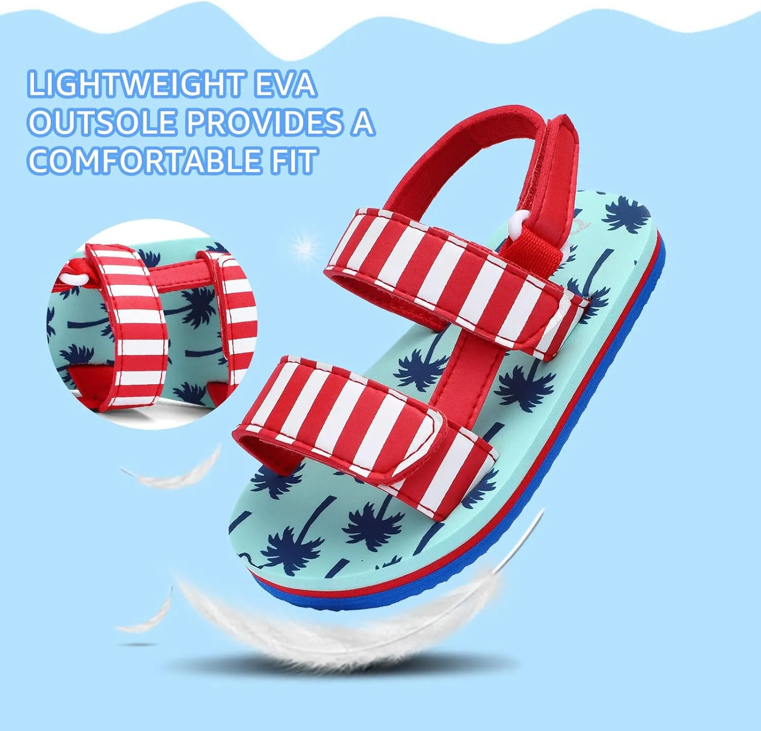 STQ Toddler Sandals Boys Girls Cute Open Toe Outdoor Beach Summer Sandals