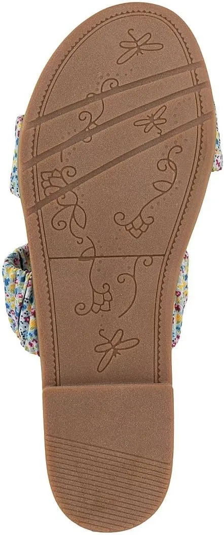 Sugar Women's Slide Sandals – Stylish Slip-On Flats for Casual, Dressy, Beach, or Pool Wear