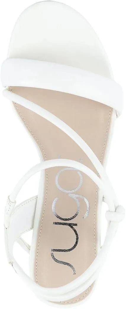 Sugar Women's Strappy Dress Sandals – Slip-On Block Heel Heels for Women, Open Toe Evening Party Shoes with Sparkly or Smooth Finish