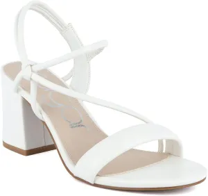 Sugar Women's Strappy Dress Sandals – Slip-On Block Heel Heels for Women, Open Toe Evening Party Shoes with Sparkly or Smooth Finish