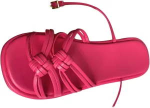 Summer Braided Strap Flat Sandals for Women Adjustable Slingback Strap Beach Sandales Casual Comfortable Footwear
