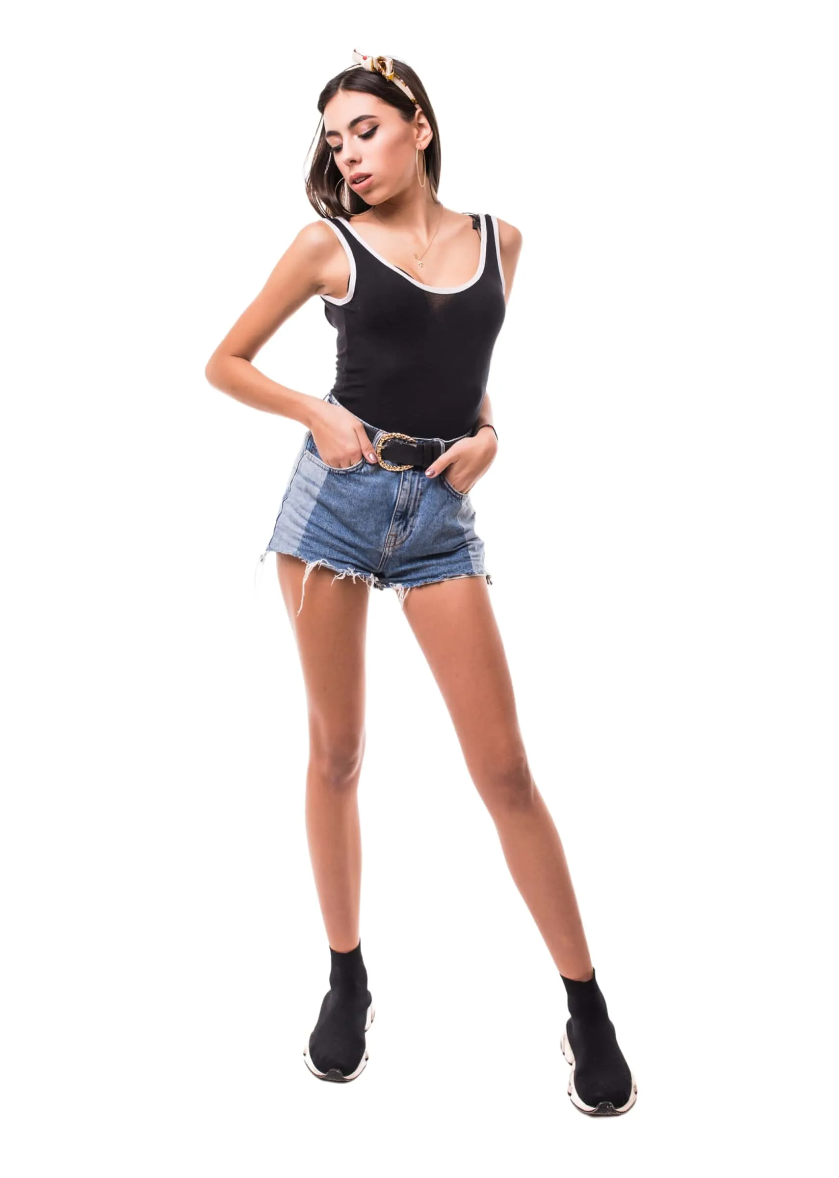 Summer Denim Shorts & Tank Set