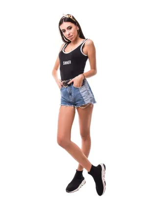 Summer Denim Shorts & Tank Set