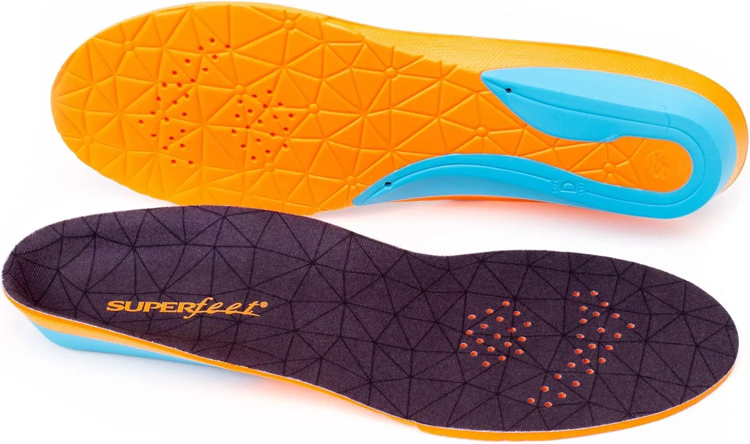 Superfeet All-Purpose Cushion Insoles - Trim-To-Fit Medium Arch Support Comfort Foam Inserts for Workout Shoes - Professional Grade - Men 5.5-7 / Women 6.5-8