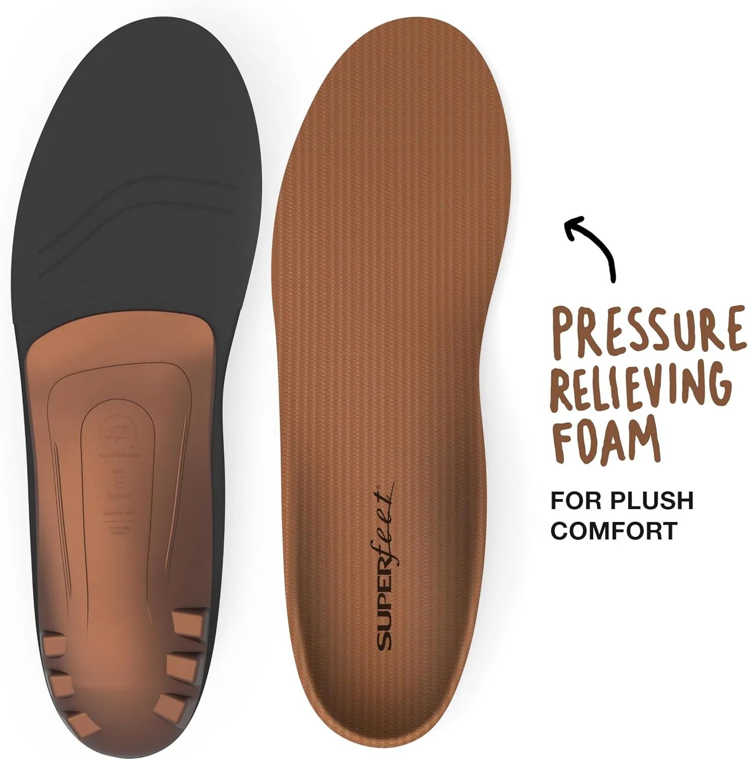 Superfeet All-Purpose Memory Foam Support Insoles (Copper) - Trim-to-Fit Cushioned Arch Support Shoe Insert - Professional Grade - 11.5-13 Men / 12.5-14 Women