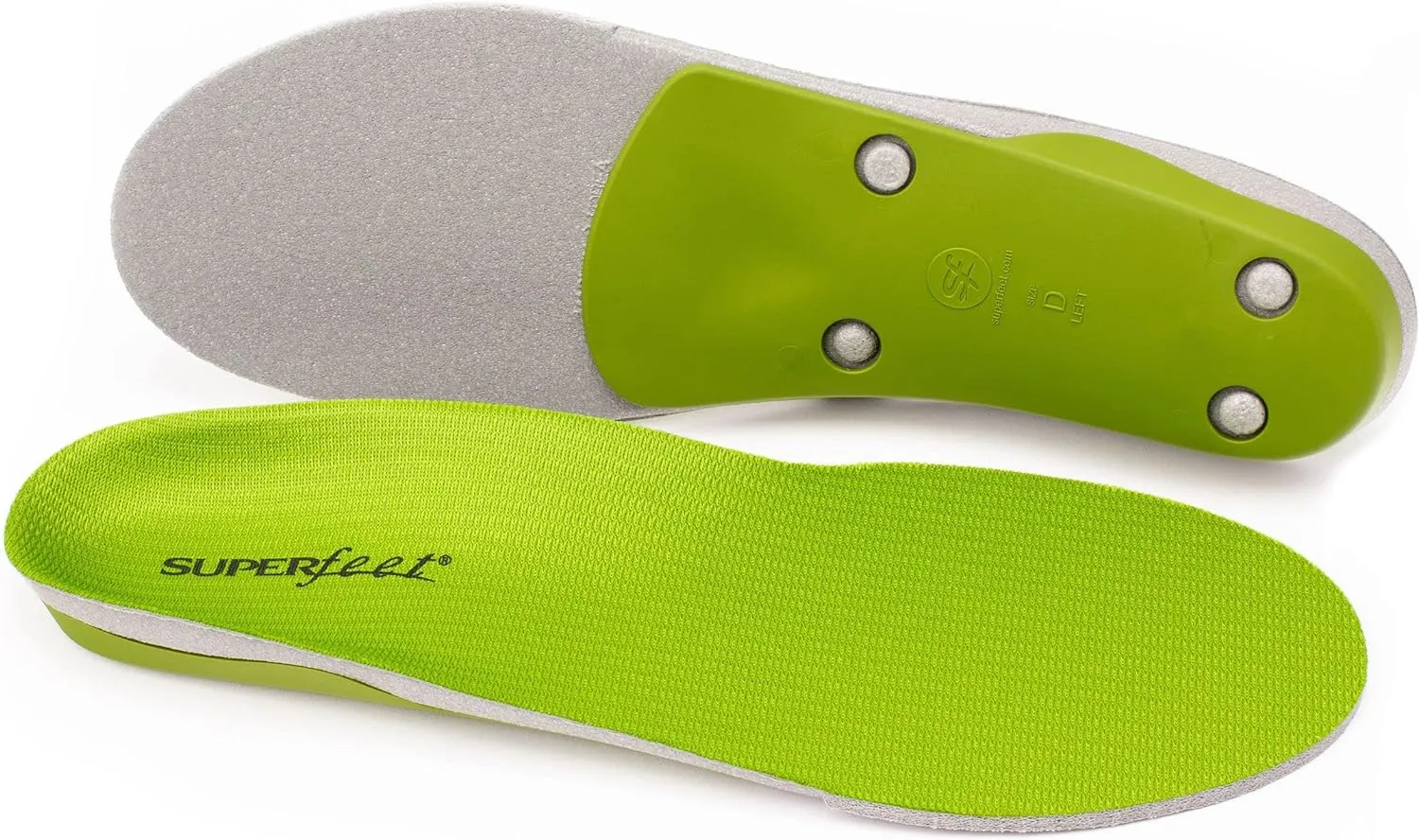 Superfeet All-Purpose Support High Arch Insoles (Green) - Trim-To-Fit Orthotic Shoe Inserts - Professional Grade - Junior/Little Kid 13.5-2