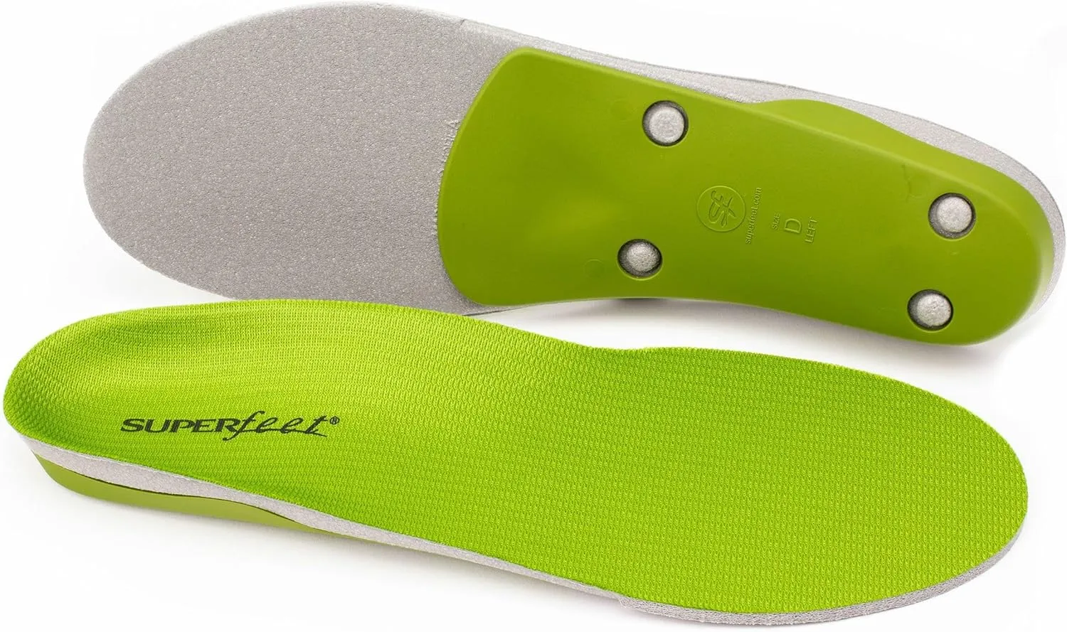 Superfeet All-Purpose Support High Arch Insoles (Green) - Trim-To-Fit Orthotic Shoe Inserts - Professional Grade - Men 11.5-13 / Women 12.5-14