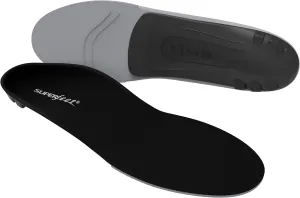 Superfeet All-Purpose Support Low Arch Insoles (Black) - Trim-To-Fit Orthotic Shoe Inserts for Thin, Tight Shoes - Professional Grade - 5.5-7 Men / 6.5-8 Women