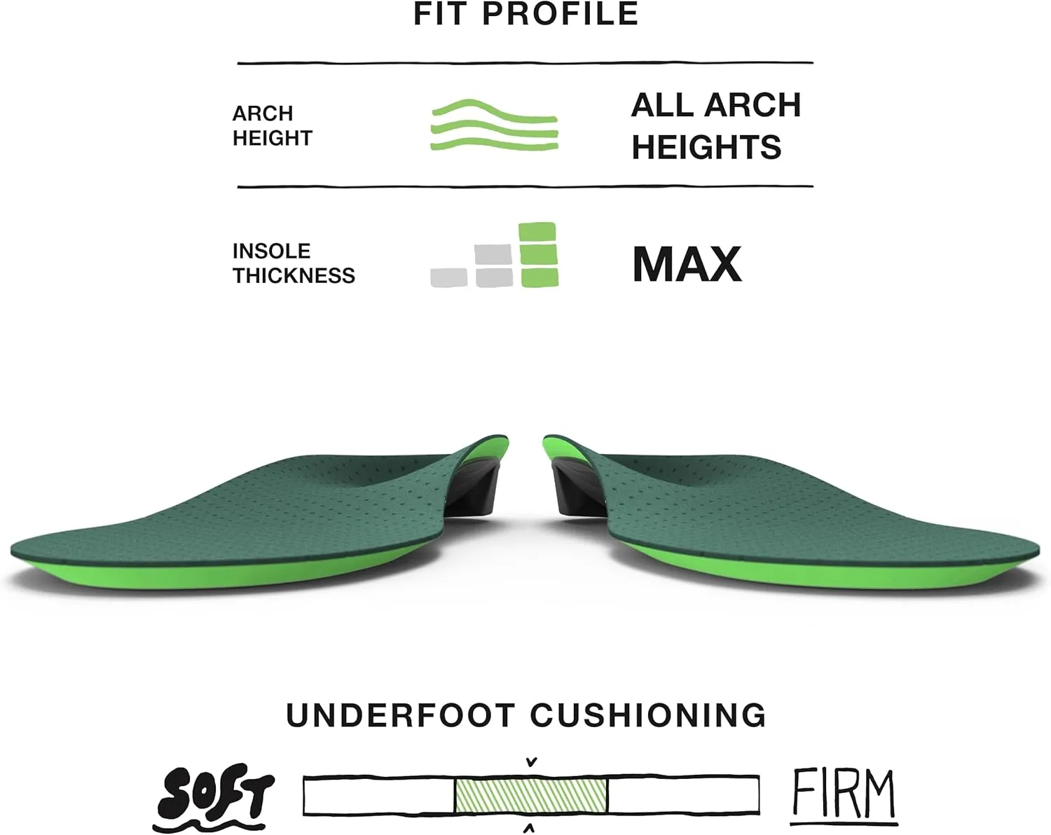 Superfeet Casual Pain Relief Insoles (Everyday) - Trim-to-Fit Arch Support Shoe Inserts for Plantar Fasciitis - Professional Grade - 9.5-11 Men / 10.5-12 Women