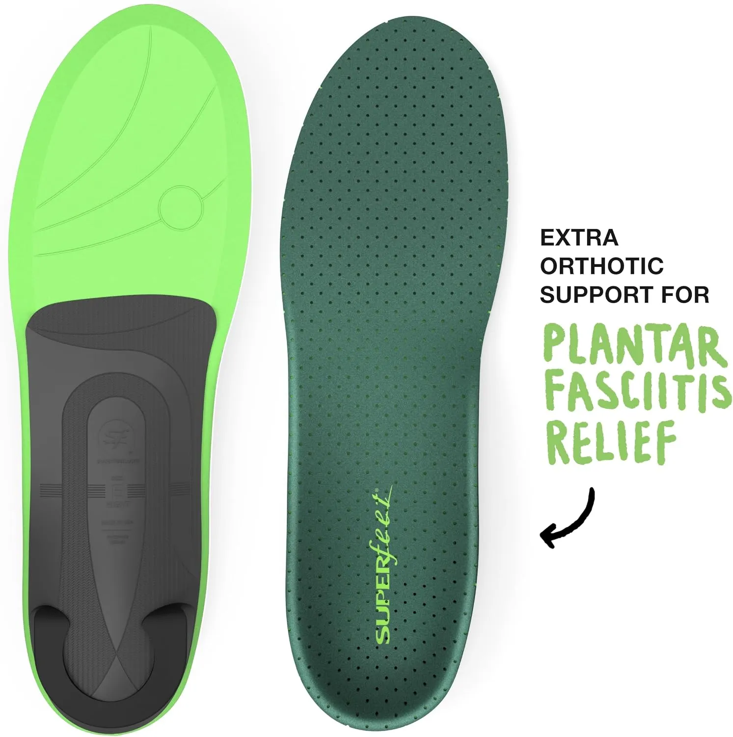 Superfeet Casual Pain Relief Insoles (Everyday) - Trim-to-Fit Arch Support Shoe Inserts for Plantar Fasciitis - Professional Grade - 9.5-11 Men / 10.5-12 Women