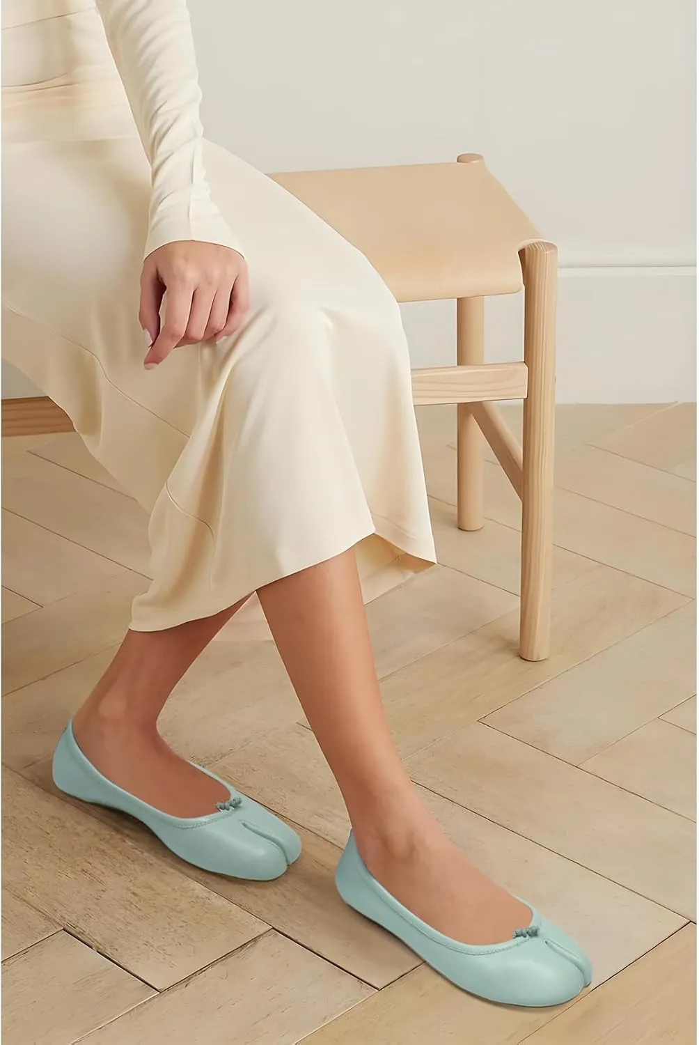 Tabi Shoes Women Split Toe Wide Width Ballet Flats Comfort Casual Work Shoes for Women Office 2025 Spring