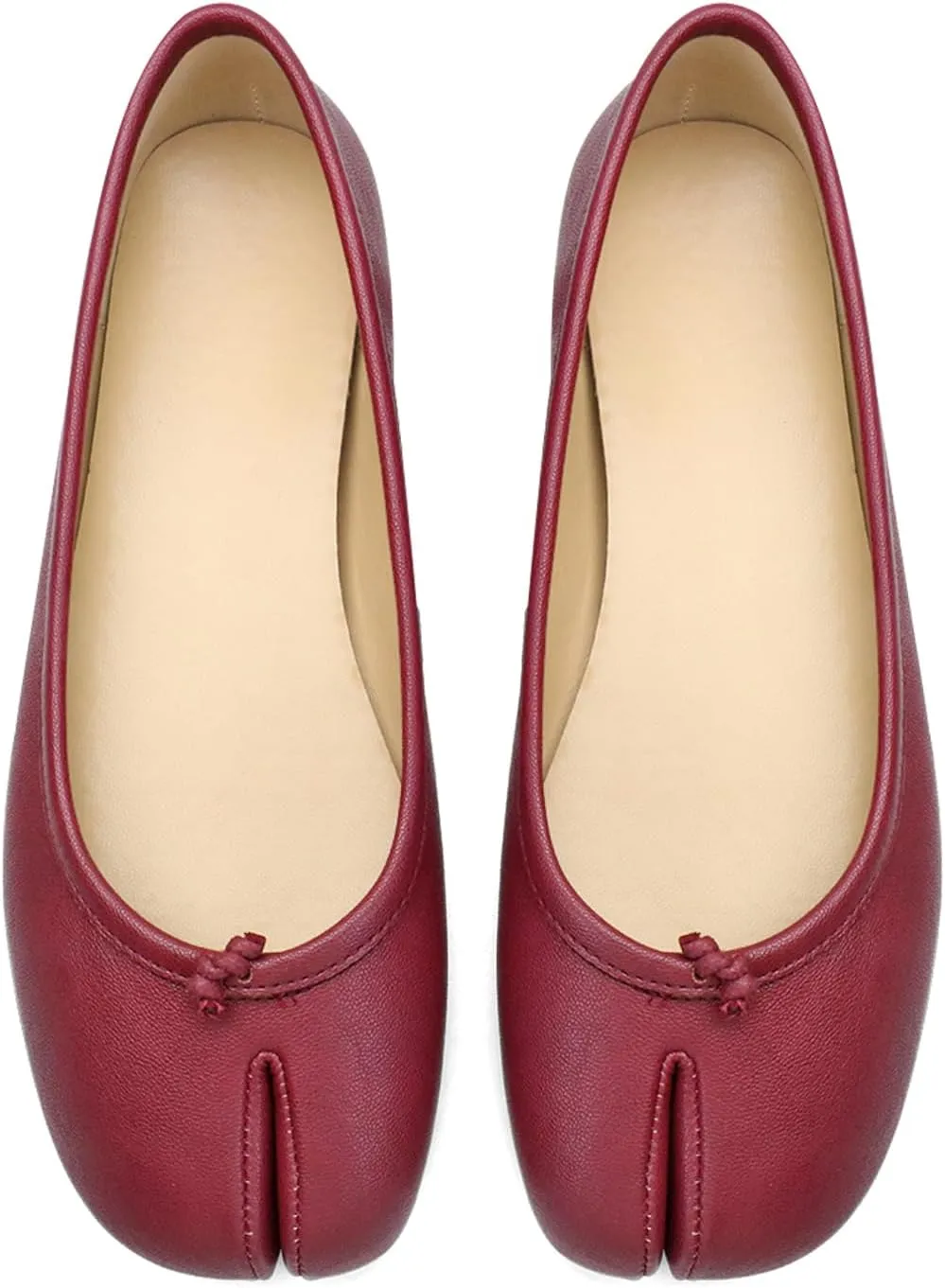 Tabi Shoes Women Split Toe Wide Width Ballet Flats Comfort Casual Work Shoes for Women Office 2025 Spring