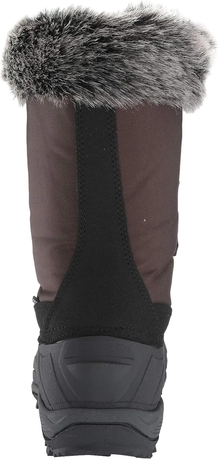 TECS 10" Womens Mid Calf Waterproof Winter Snow Boots Warm Faux Fur Lined Lightweight, Insulated, Anti Slip