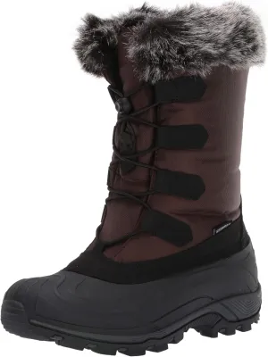 TECS 10" Womens Mid Calf Waterproof Winter Snow Boots Warm Faux Fur Lined Lightweight, Insulated, Anti Slip