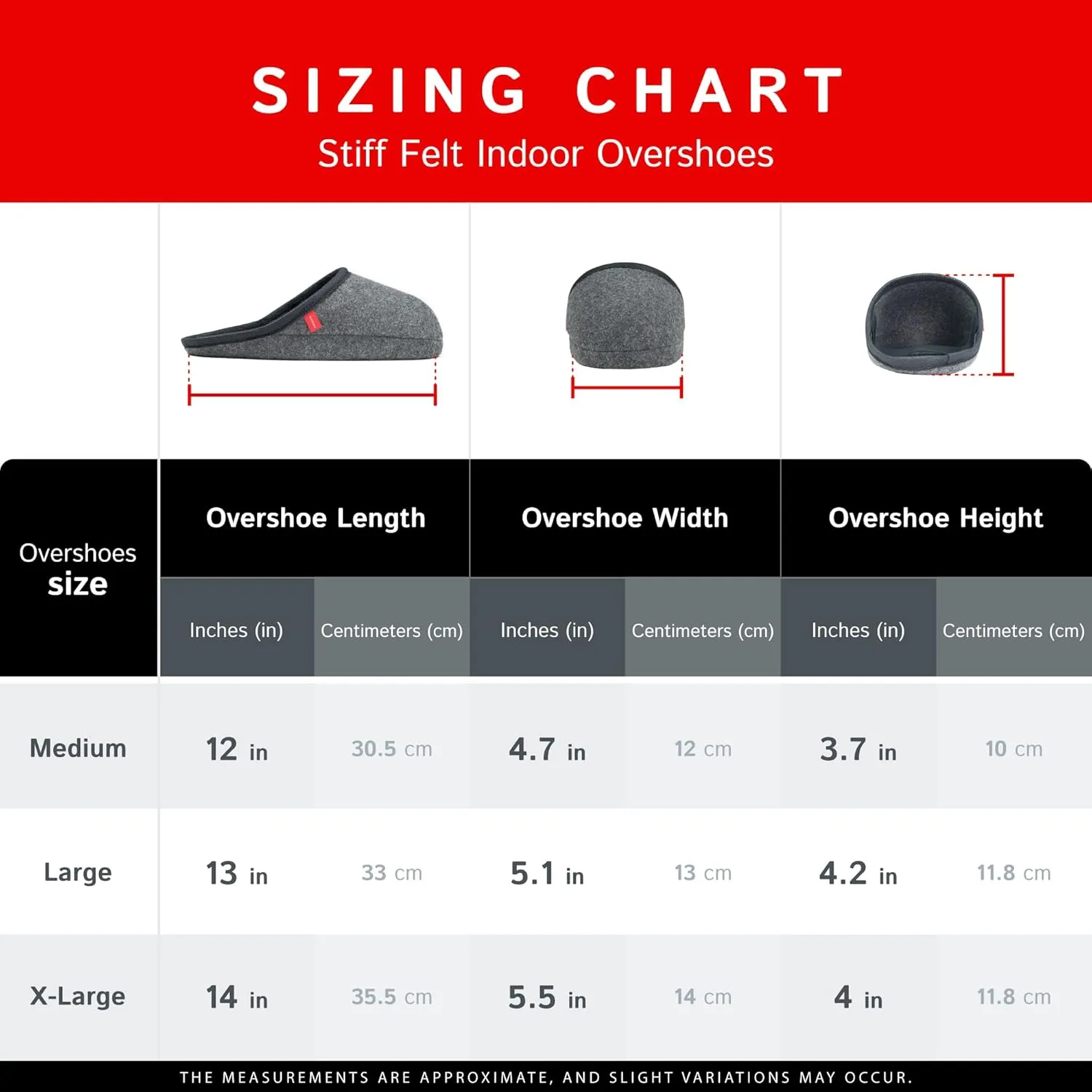 The Felt Store Indoor Overshoes for Men and Women