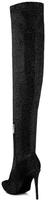 Tigerlily High Heel Knitted Long Boots