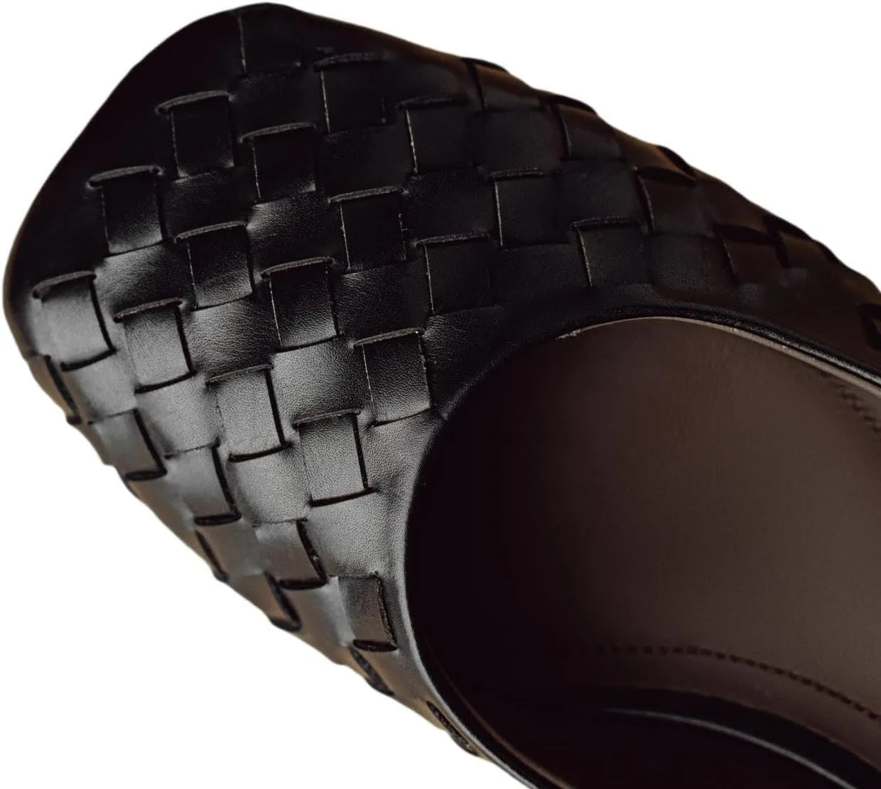 TinaCus Women's Genuine Leather Comfortable Weave Square Toe Slip On Casual Flats Dressy Shoes