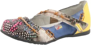 TMA EYES Stylish Color-Block Flat Sandals with Random Prints and Buckle