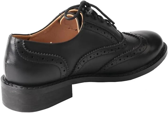 TMA EYES Women's Classic Loafers Fashion Leather Lace up Shoes Low Heel