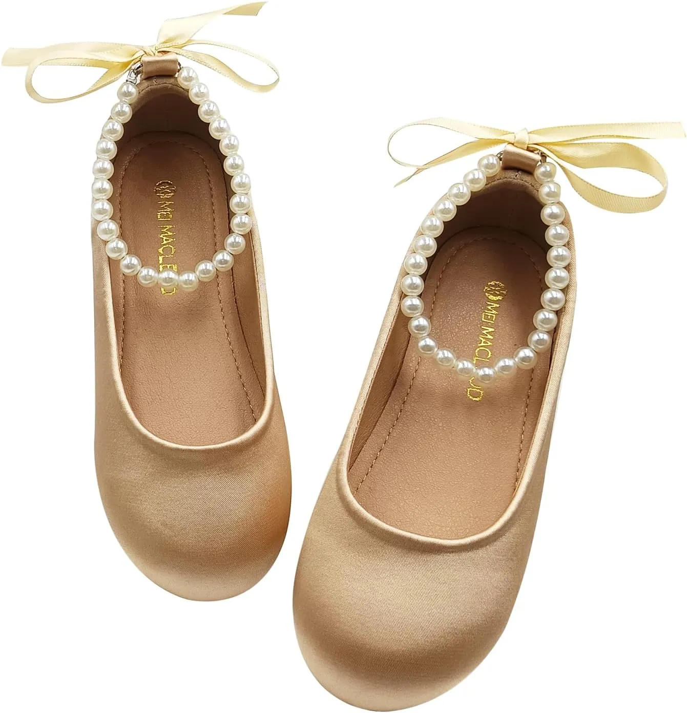 Toddler Flower Girl's Dress Shoes Mary Jane Ballet Shoes for Party,School, Birthday, Performance,Wedding
