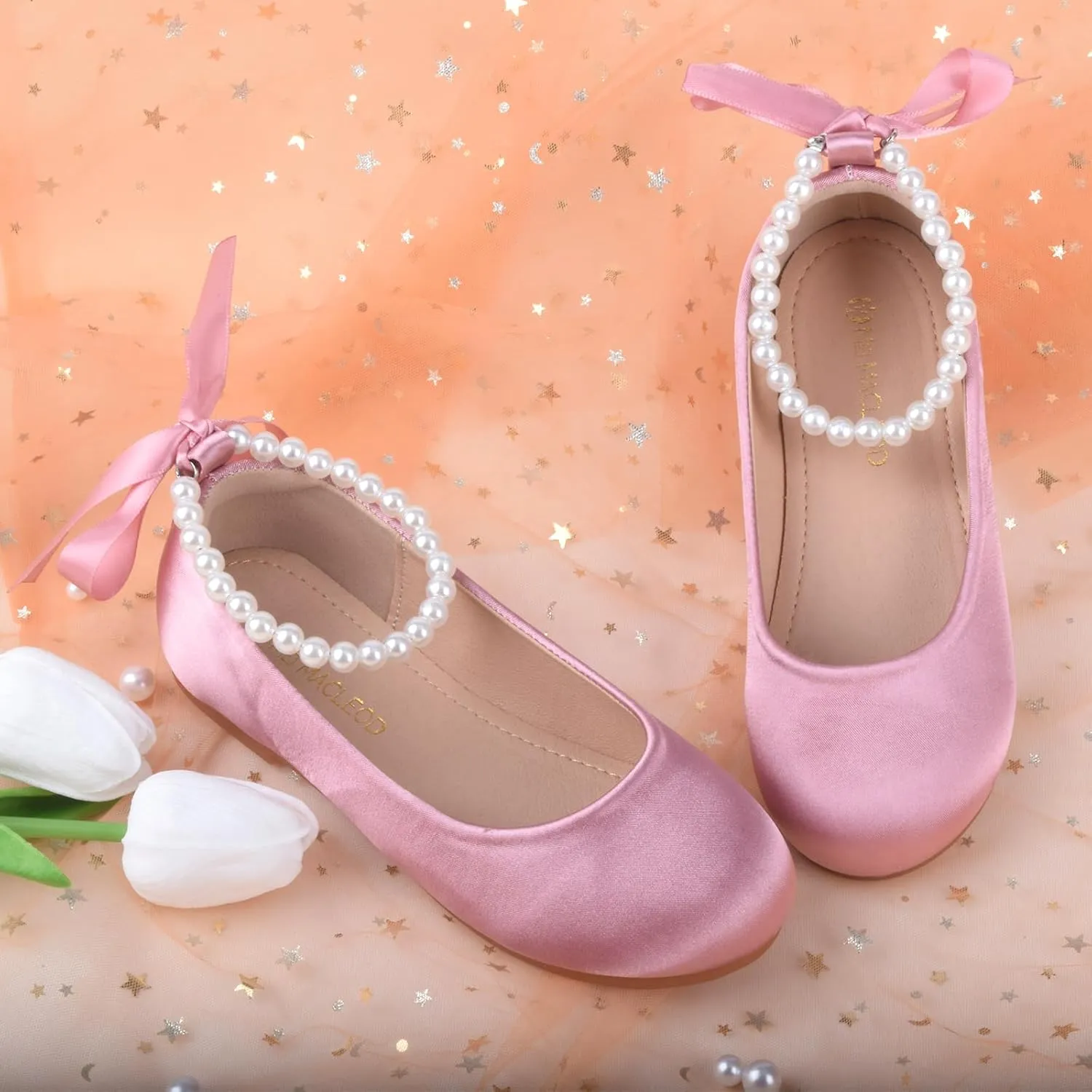 Toddler Flower Girl's Dress Shoes Mary Jane Ballet Shoes for Party,School, Birthday, Performance,Wedding
